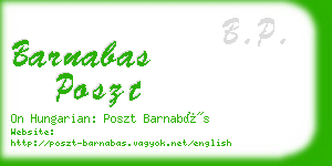 barnabas poszt business card